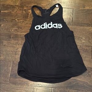 Adidas Black Racerback Tank Top Relaxed Fit